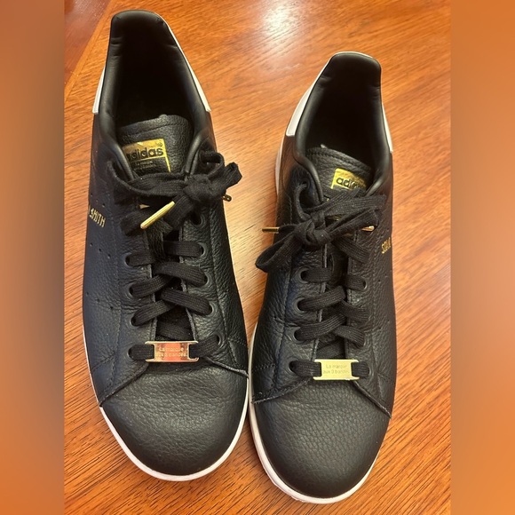 Rare 2020 Adidas x Stan Smith Men’s Black/Gold Sneaker Shoe Size 10 EH1476 - Picture 4 of 7